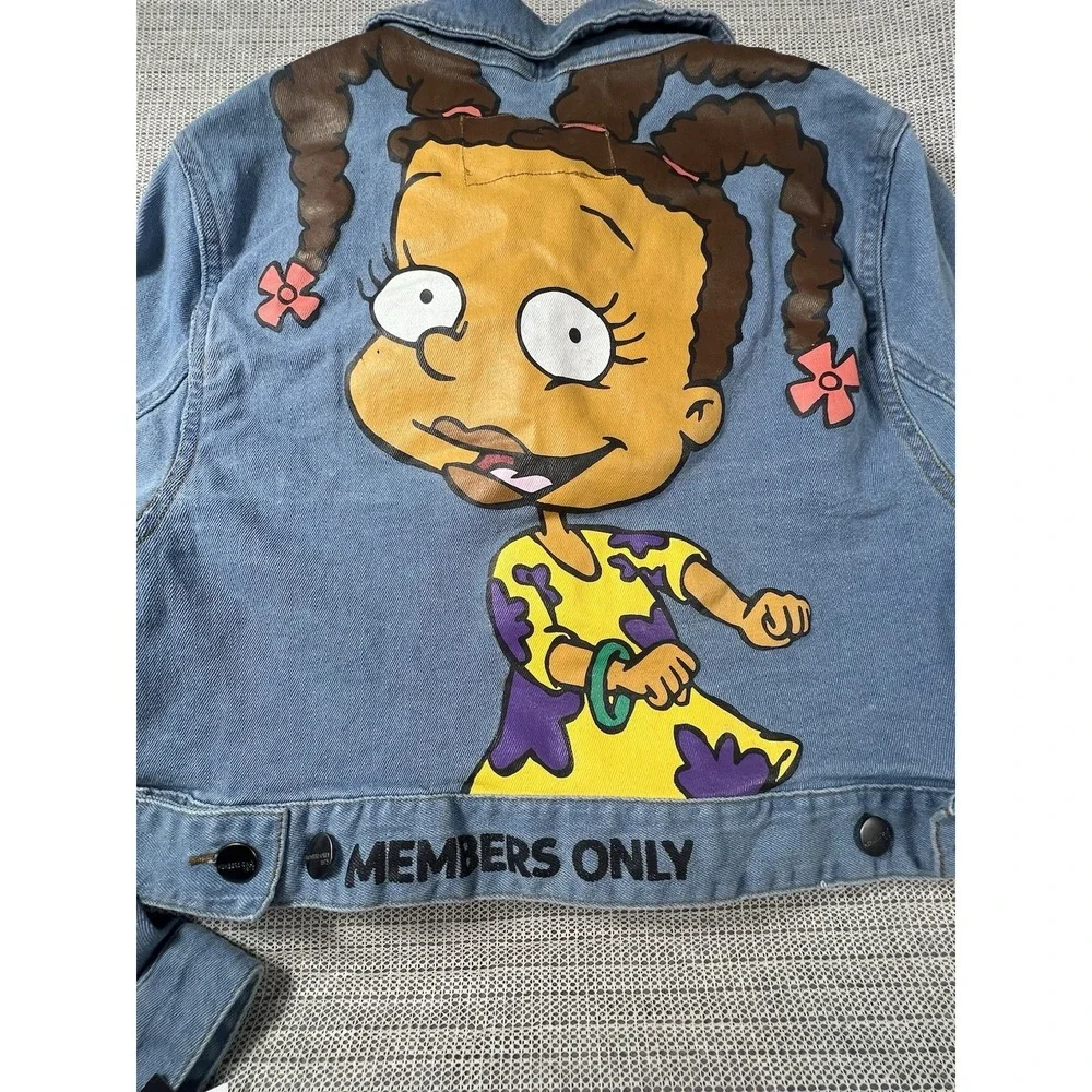 Members Only x Nickelodeon Denim Jacket Size XL